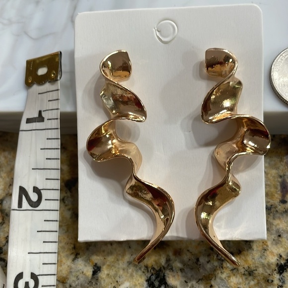 Zara Sierra Drop Gold Earrings - Picture 10 of 12
